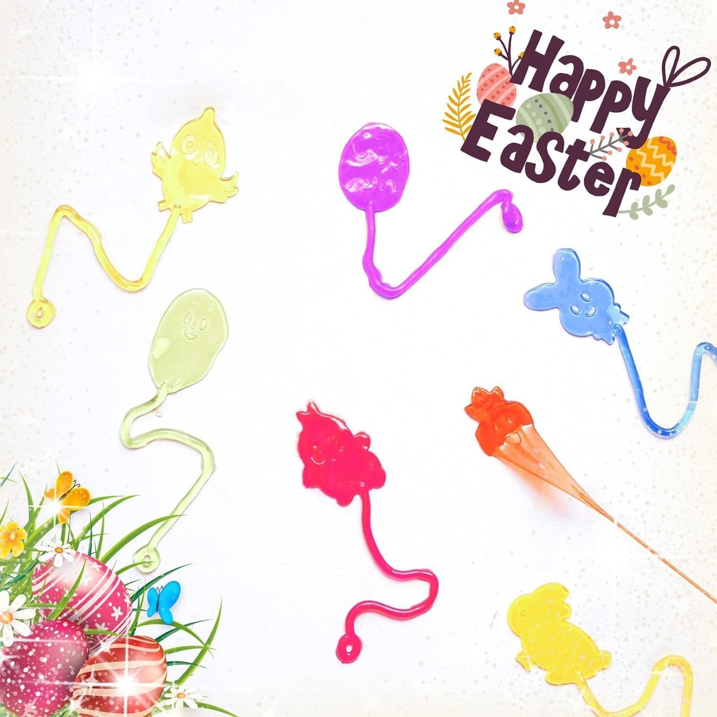 24 Pack Pre-Filled Easter Eggs for Kids, Easter Eggs with Toy Inside for Easter Basket Stuffers,Party Favors,Egg Hunts