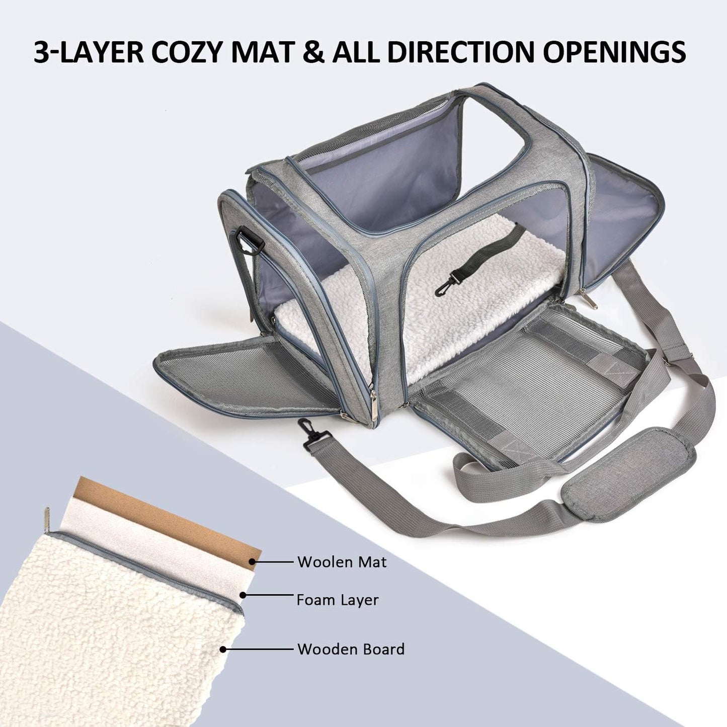 Henkelion Cat Carriers Dog Carrier Pet Carrier For Small / Medium Cats