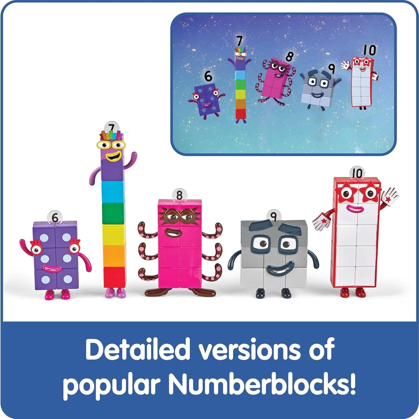 hand2mind Numberblocks Friends Six to Ten Figures – Official Licensed 