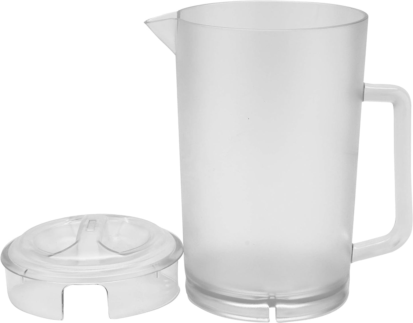 G.E.T. P-3064-1-CL-EC Heavy-Duty Shatterproof Plastic 2 Quart Pitcher with Lid, BPA Free (64 Ounce), Clear