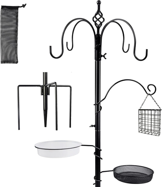 yosager Premium Bird Feeding Station Kit, 77" x 19" Birds Feeder Pole,