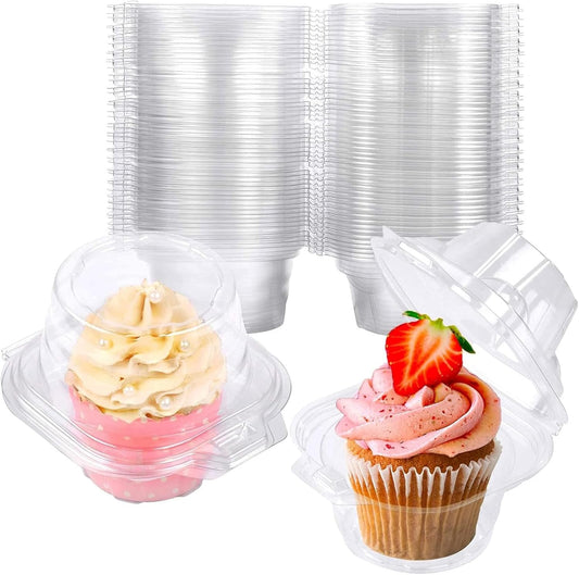 50 Pack Individual Cupcake Containers Plastic Cupcake Boxes Cupcake Ho