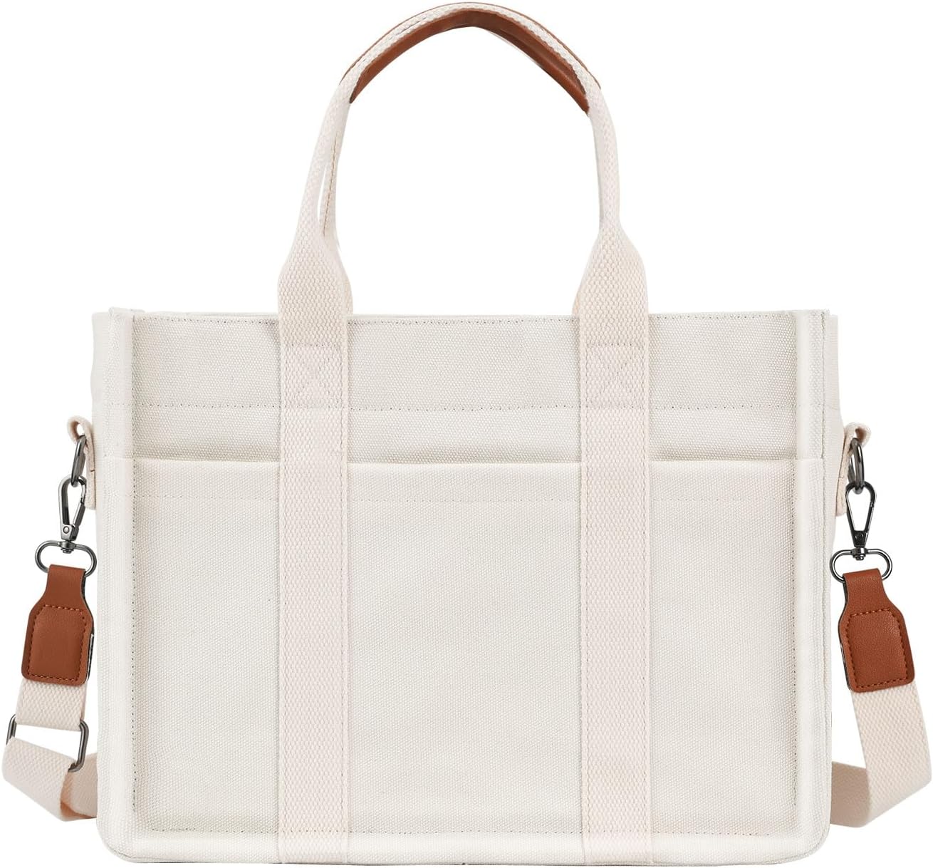 FIORETTO Canvas Tote Bag for Women with Zipper Closure & Individual Co