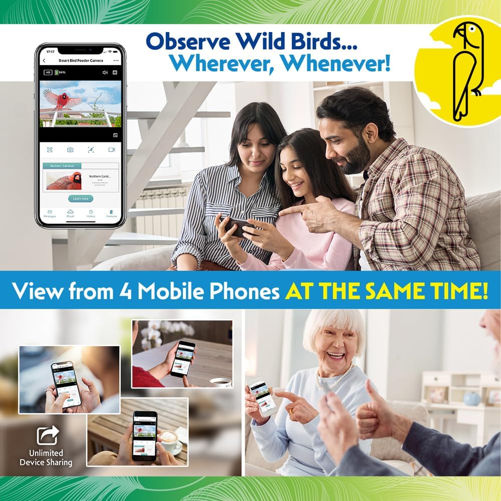 Featherland Paradise Smart AI Recognition House Hopper Bird Feeder