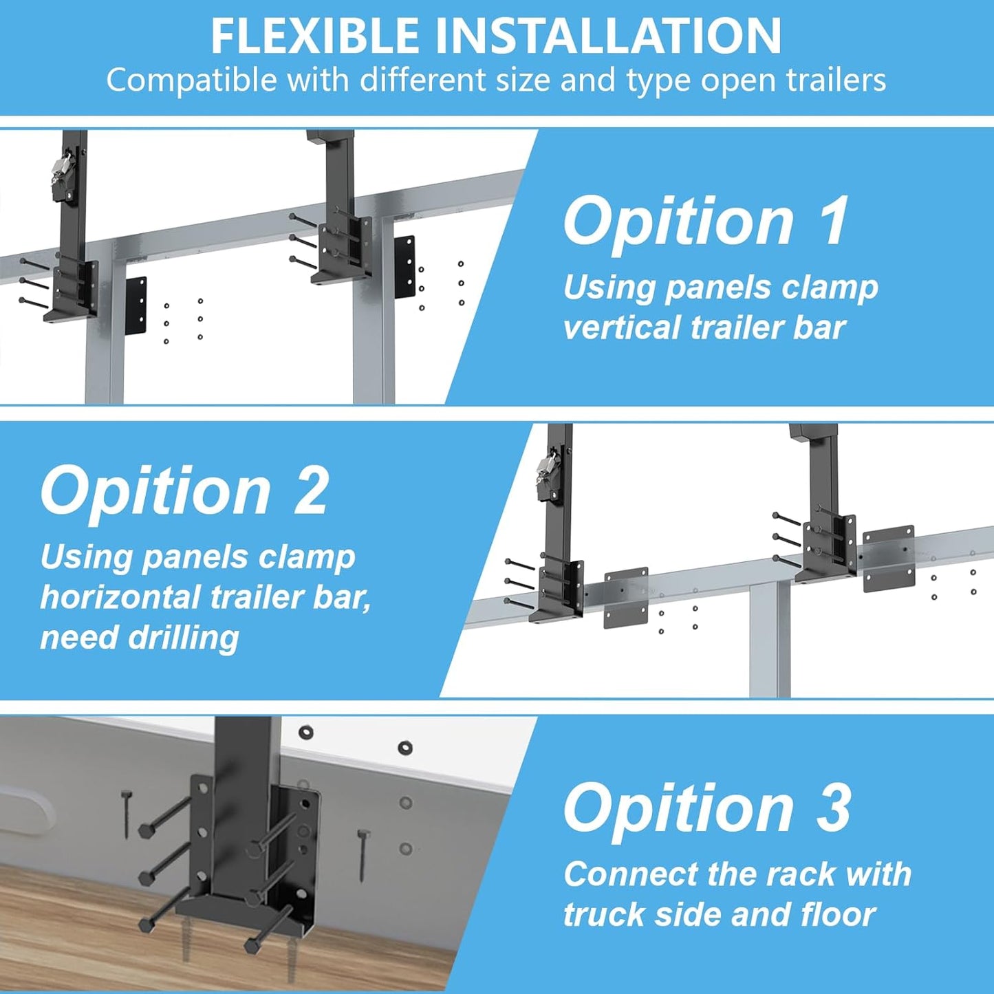 Weedeater Rack for Trailer with Lock, 2 Place Weed Eater Rack Rectangu