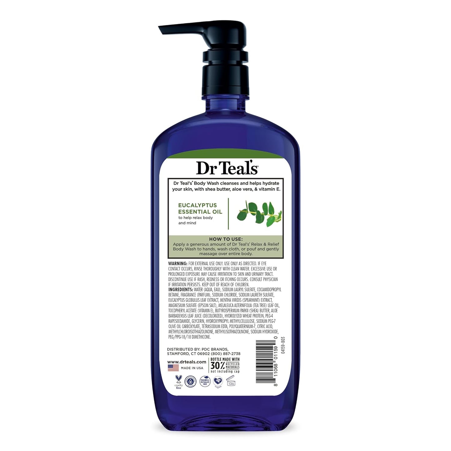 Dr Teal's Body Wash with Pure Epsom Salt, Relax & Relief with Eucalypt