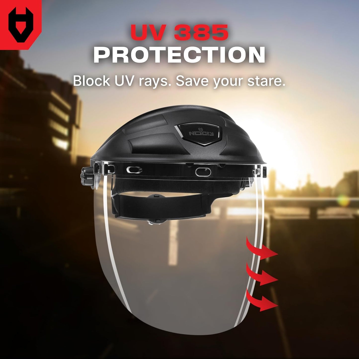 NoCry Premium Safety Face Shield for Grinding and Cutting — Clear Anti