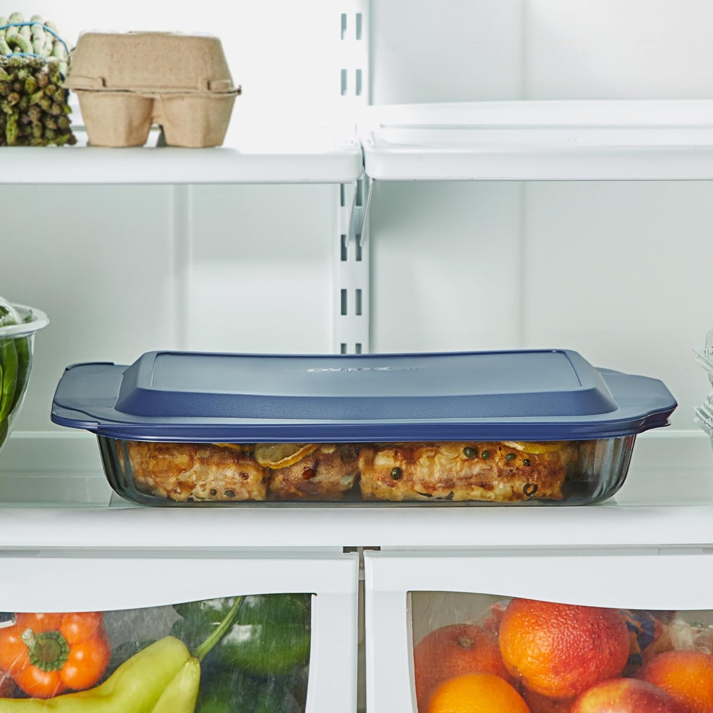Pyrex Colors Tinted (9x13) Glass Baking Dish with BPA-Free Lid, Oblong