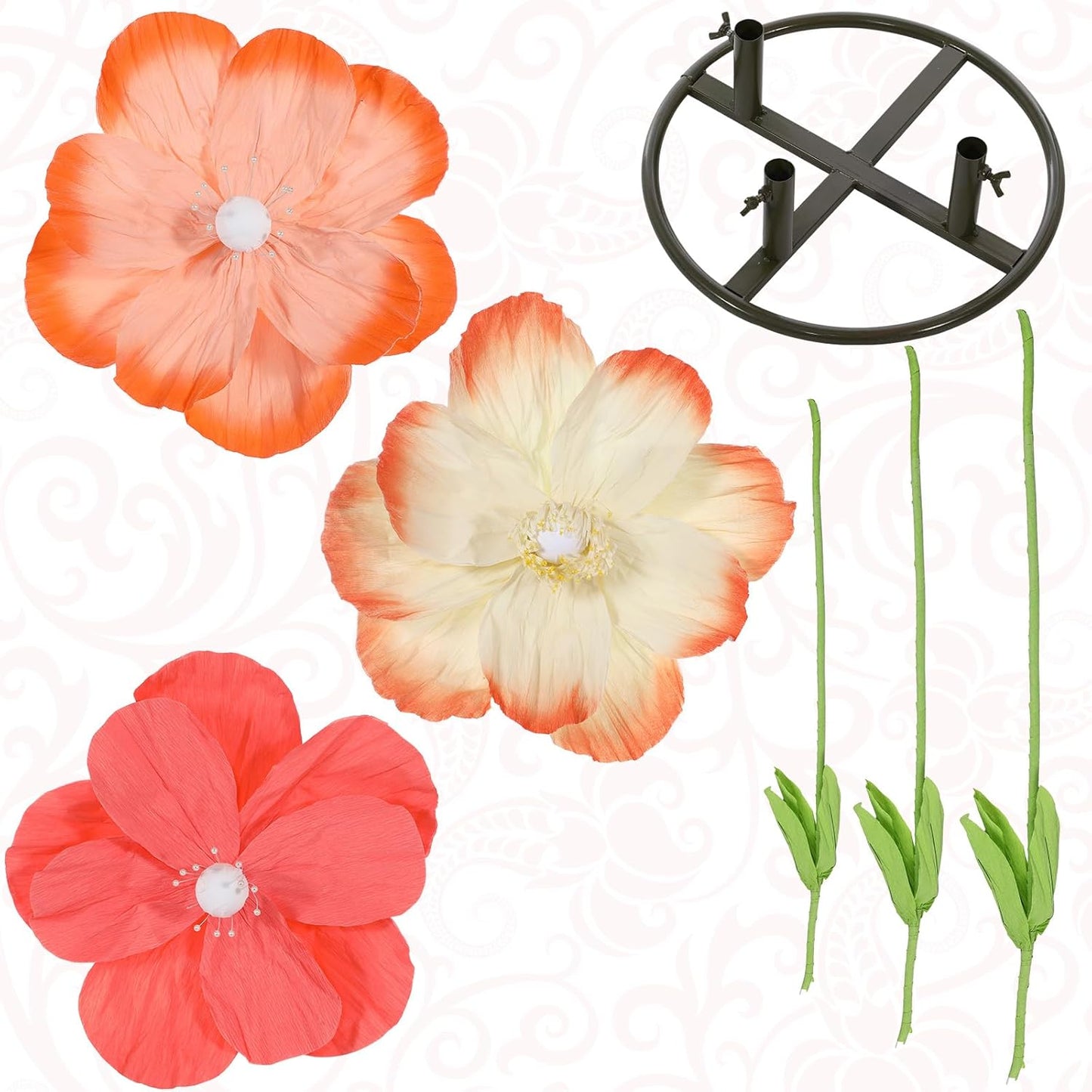 6.1ft Giant Artificial Flowers for Decoration Large Big Paper Flowers 