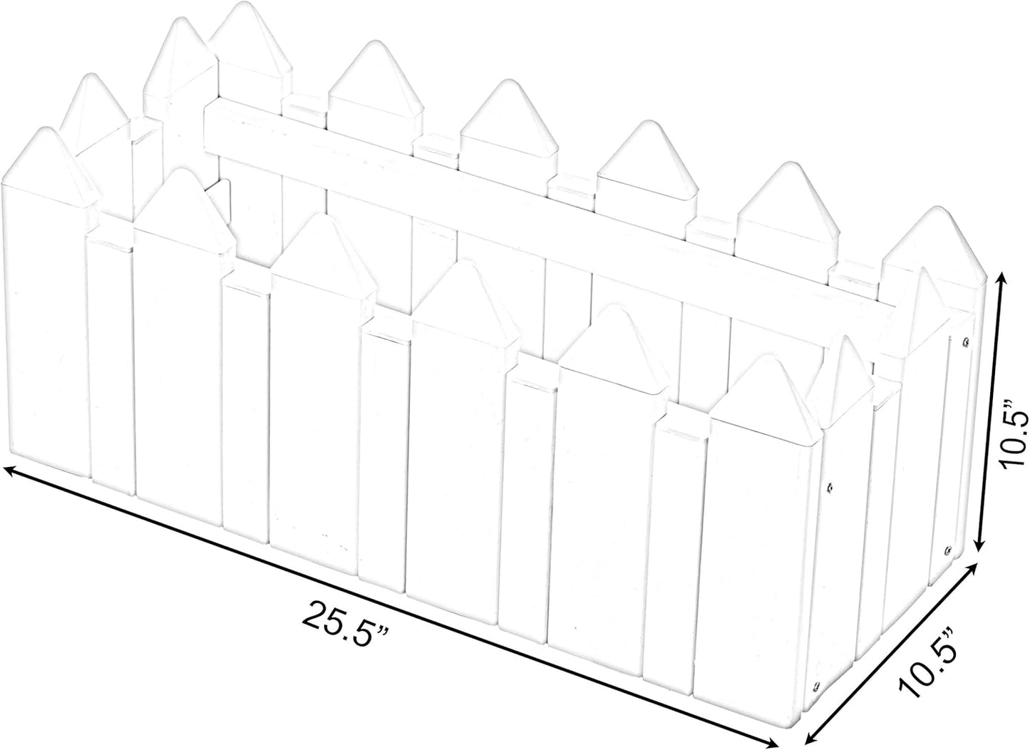 Gardenised Vinyl Planter Box Garden Bed Flower Pot, White (QI004006A.L)