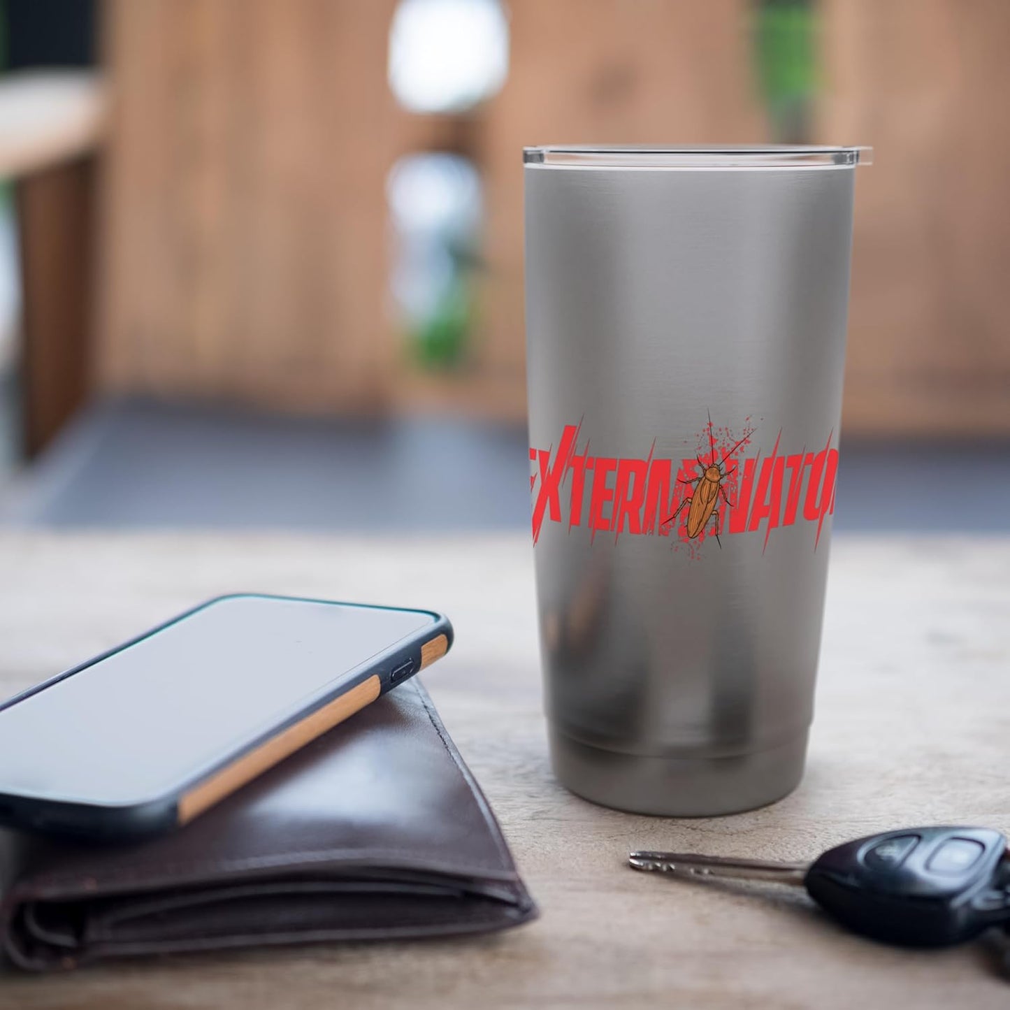 Exterminator - Pest Control Worker Termites Bed Bugs Mice Stainless Steel Insulated Tumbler