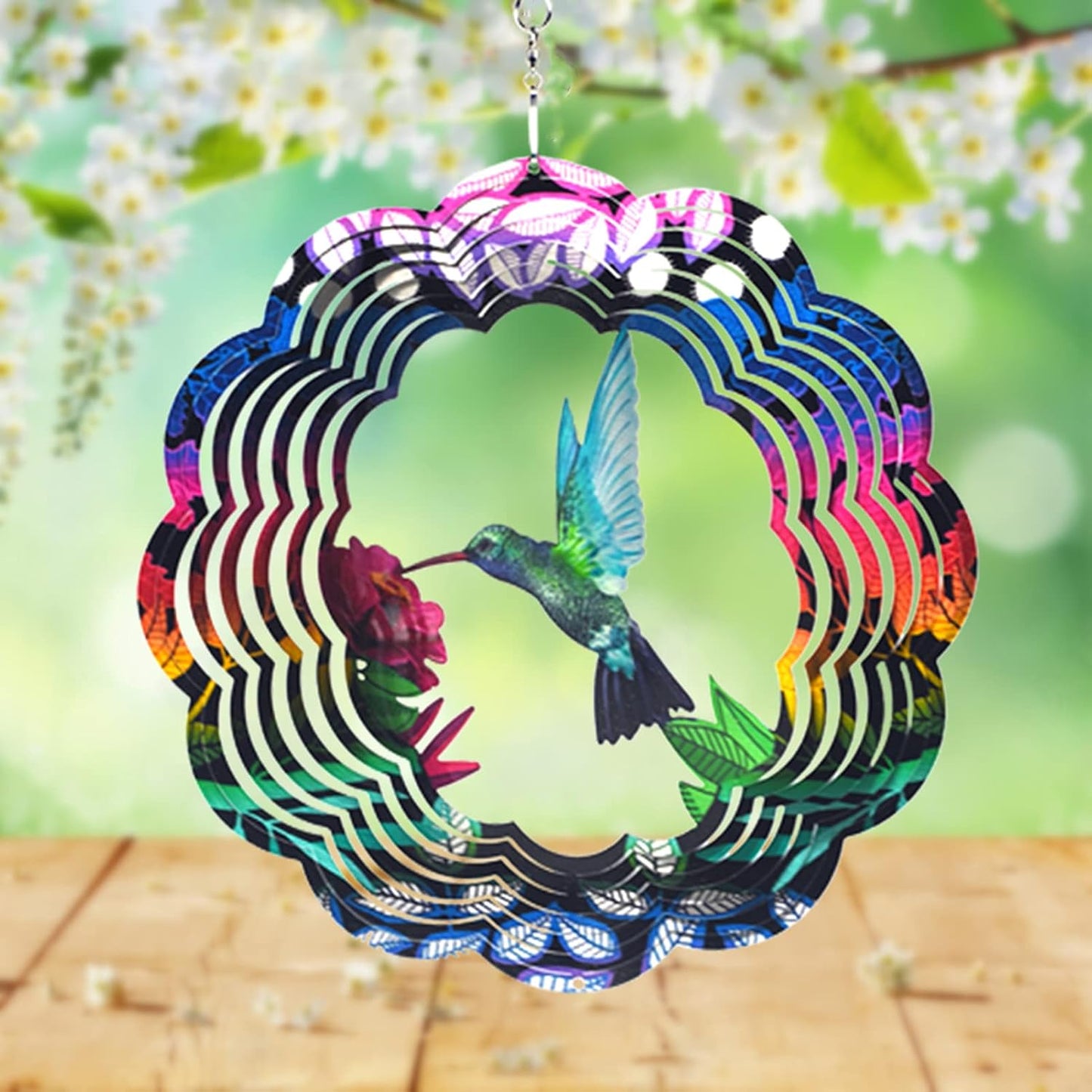 UOUDIO Stainless Steel Wind Spinner- 3D Indoor Outdoor Garden Decorati