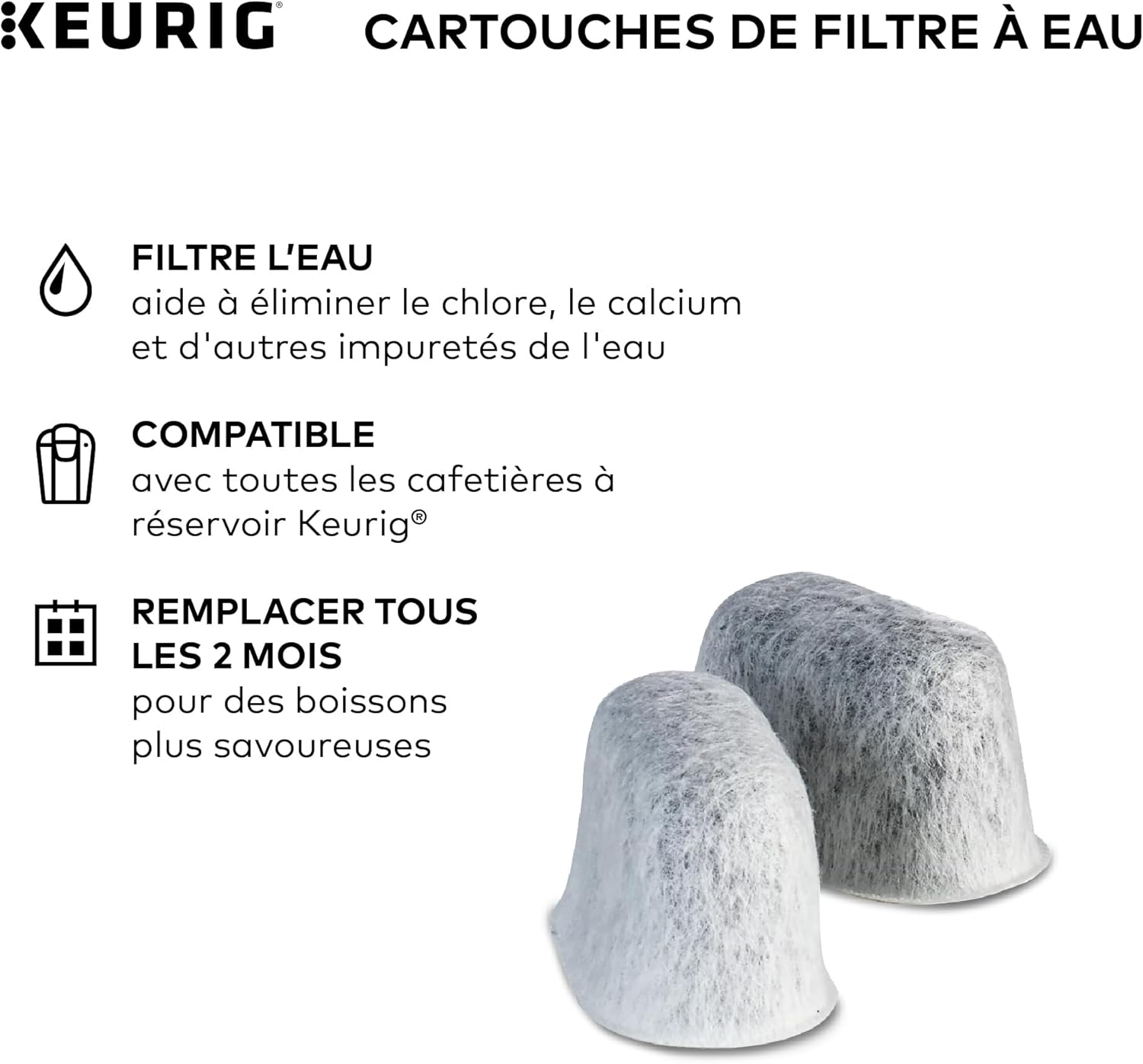 Keurig Water Filter Refill Cartridges, Replacement Water Filter Cartri