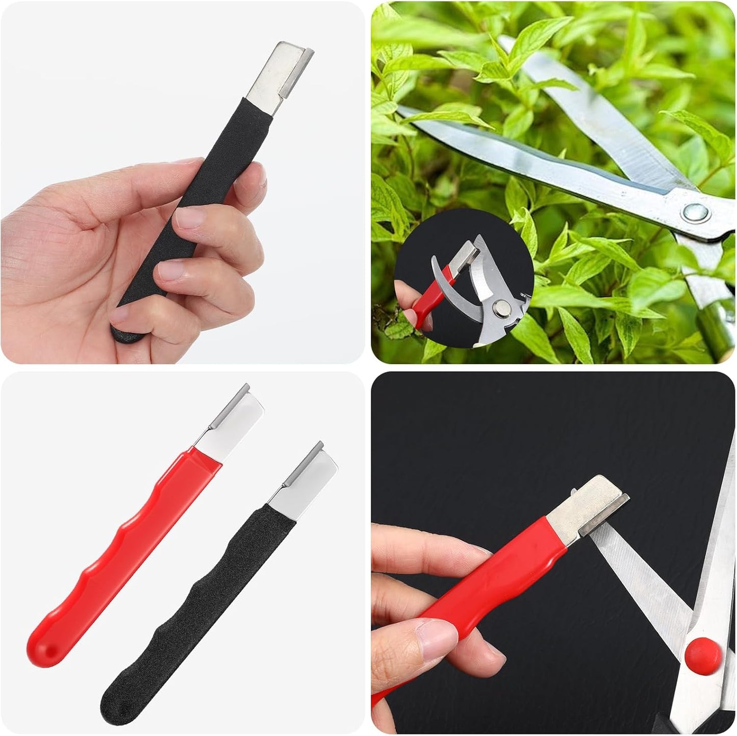 4 Pcs Garden Tool Sharpener, Portable Knife Sharpener, Quickly Blade Sharpener for Scissors knives Pruning Shears Axe Sickle Mini Sharpeners