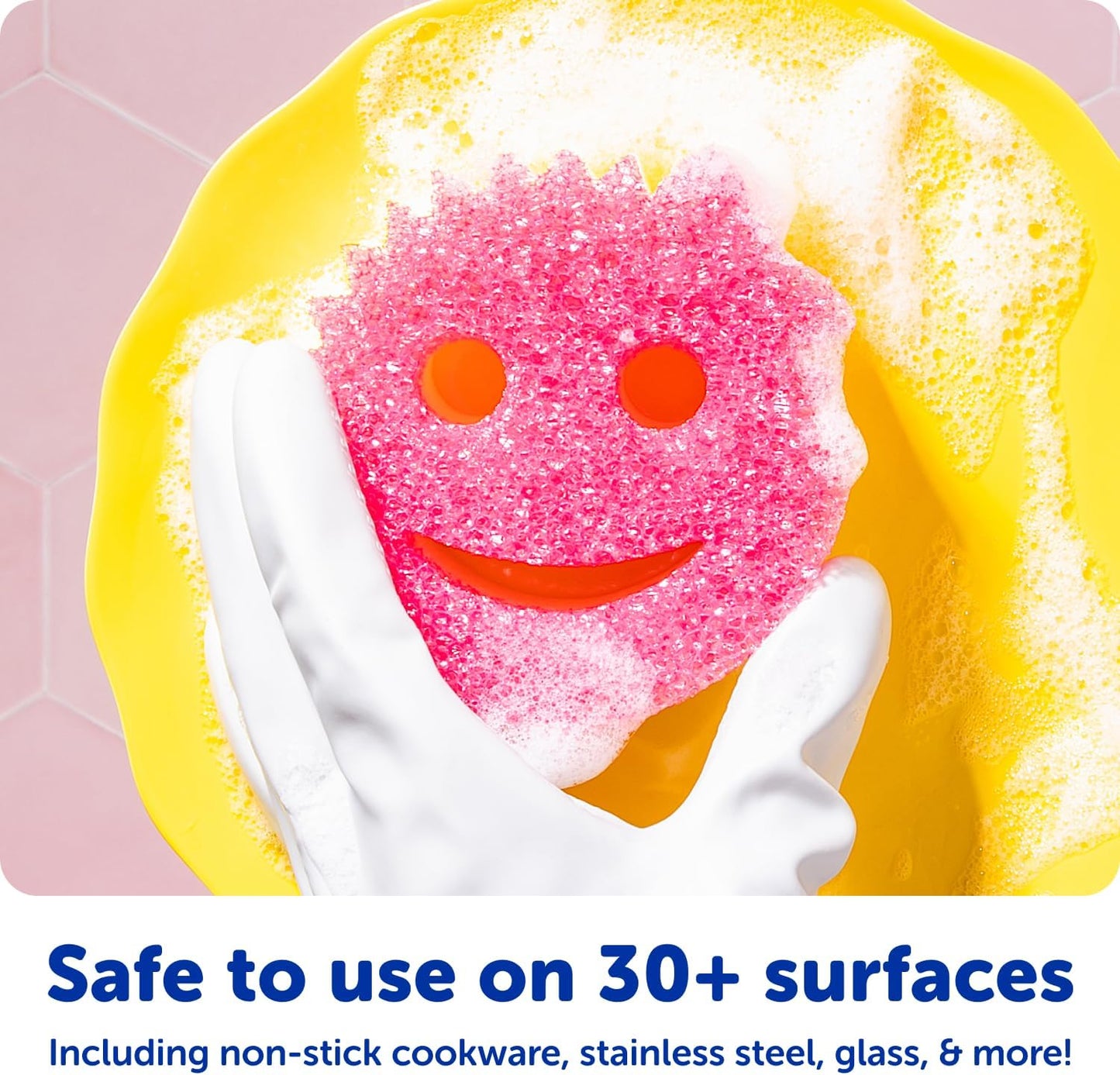 Scrub Daddy 6 Kitchen Sponges & 1 Daddy Caddy Dish Sponge Holder - BPA Free & Made with Polymer Foam - Stain & Odor Resistant, Scratch-Free Multipurpose Scrubbers