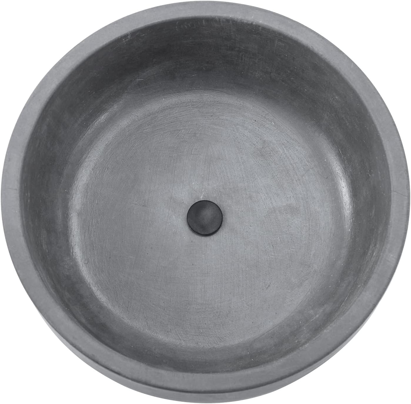 MyGift 8 Inch Round Unglazed Cement Planter Pot with Drainage Hole, De