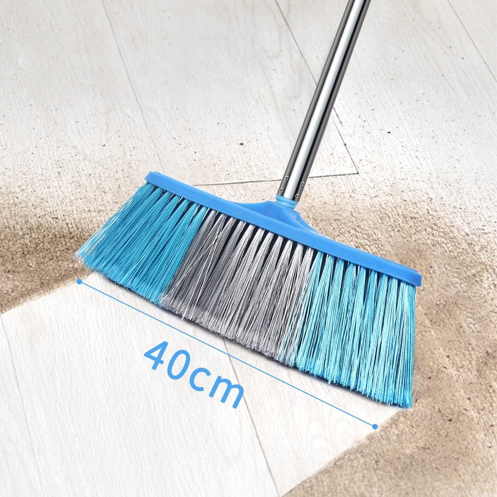 LandHope Heavy Duty Broom, 15.75in Wide Push Broom, 45.67in Long Handl