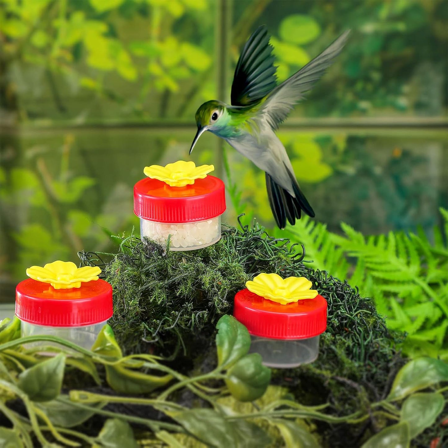 8 Pcs Hummingbird Feeder Handheld Window Flower Mini Hand Held Humming