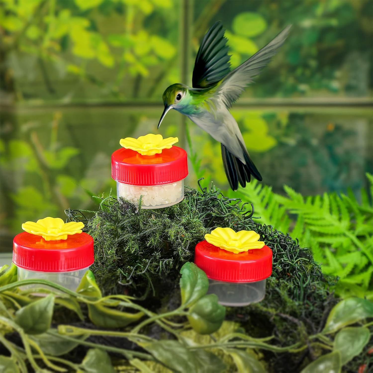 8 Pcs Hummingbird Feeder Handheld Window Flower Mini Hand Held Humming