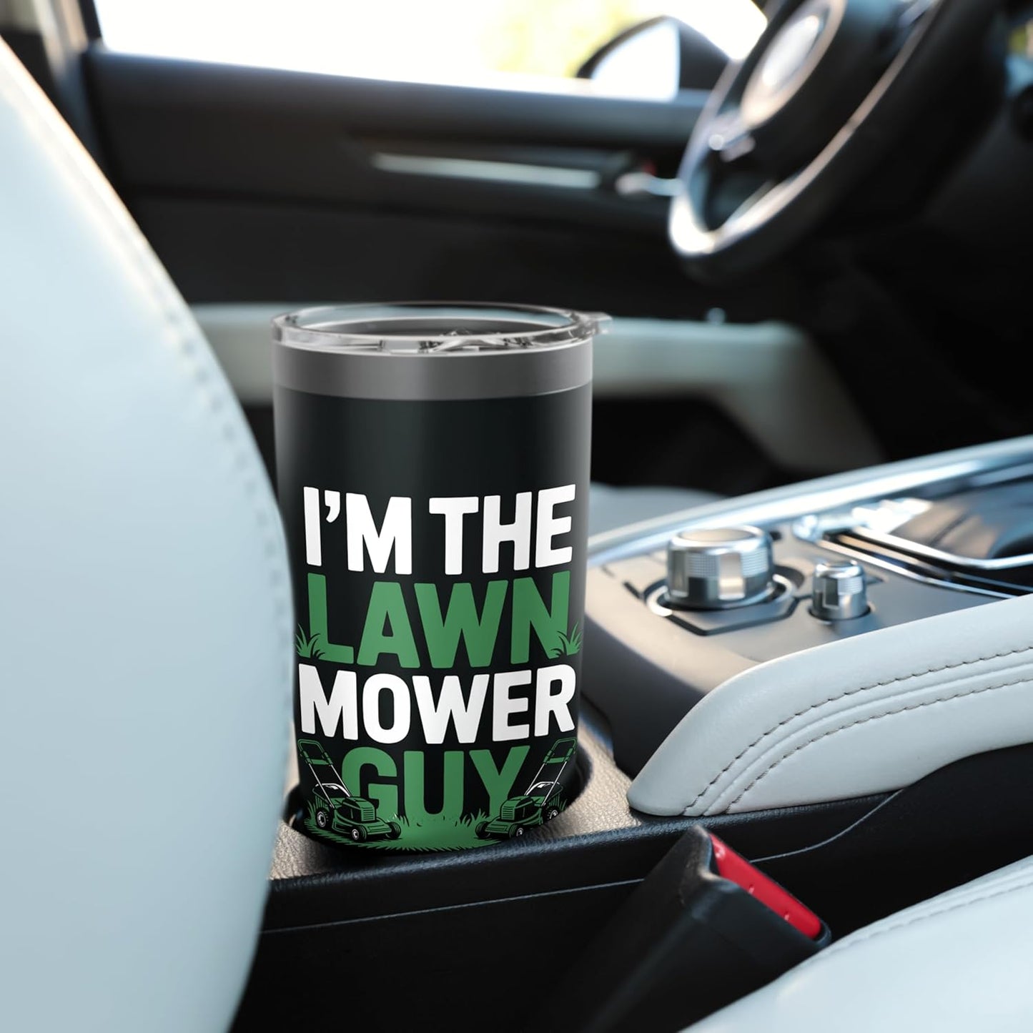 Lawn Mower Guy Lawn Care Mowing Landscaper Father's Day Stainless Steel Insulated Tumbler