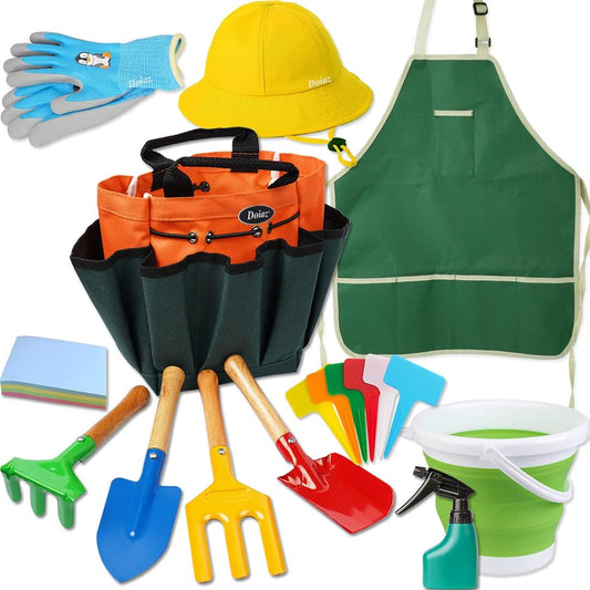 Kidz Gardening Set -Real Metal Gardening Tools Kit for Childrenz Inclu