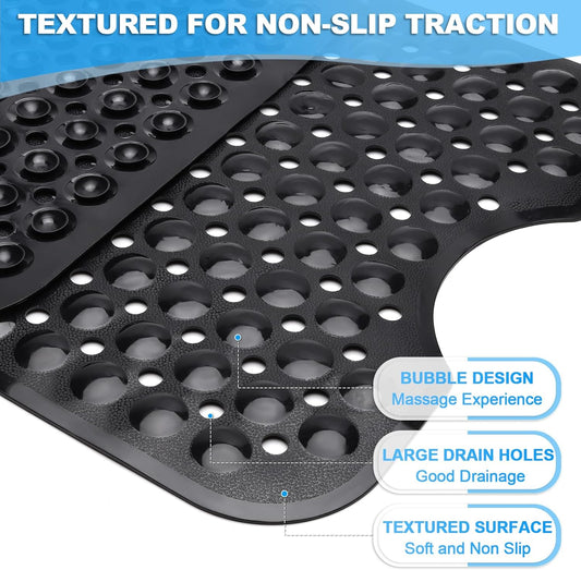 Linoows Bathtub and Shower Mats, 40x16 Inch Extra Large Non Slip Soft 