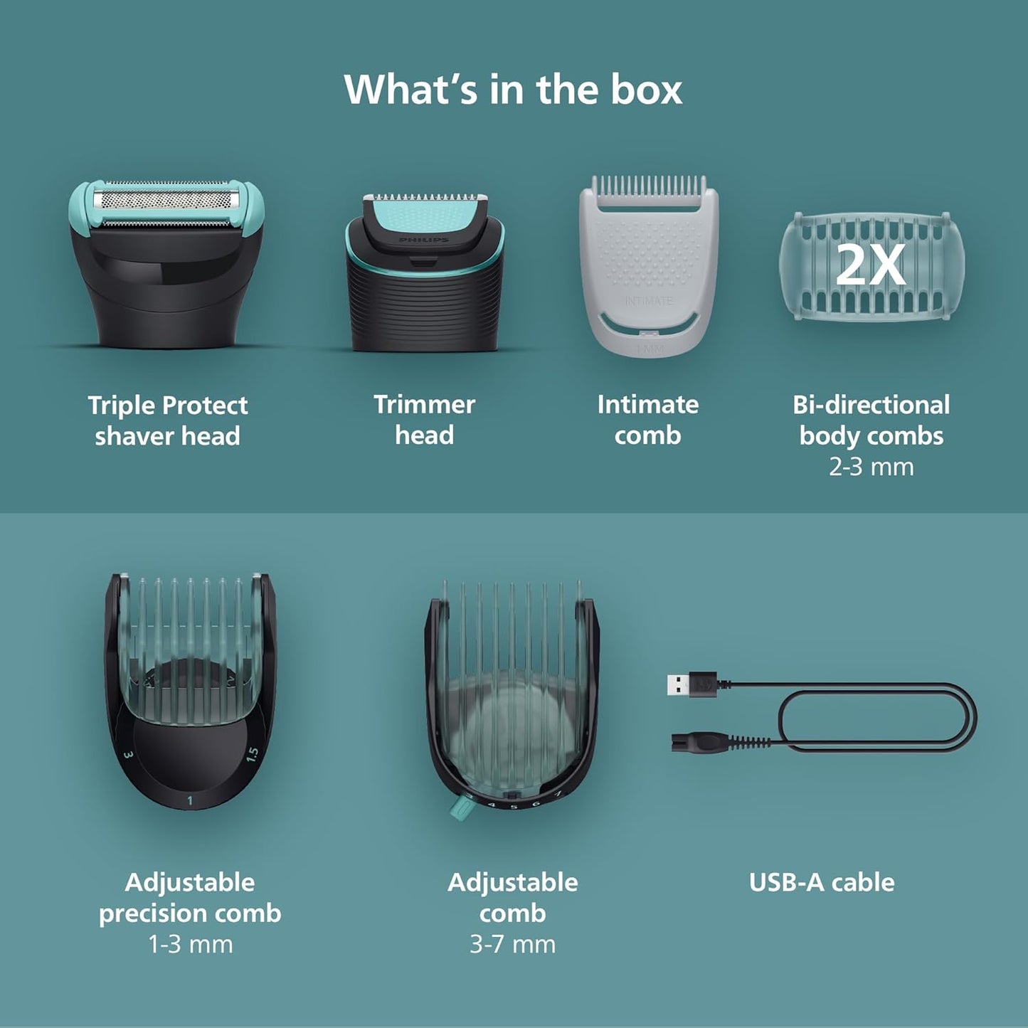 Philips Norelco Body Groomer 5000 Series, Intimate Hair Trimmer & Shav