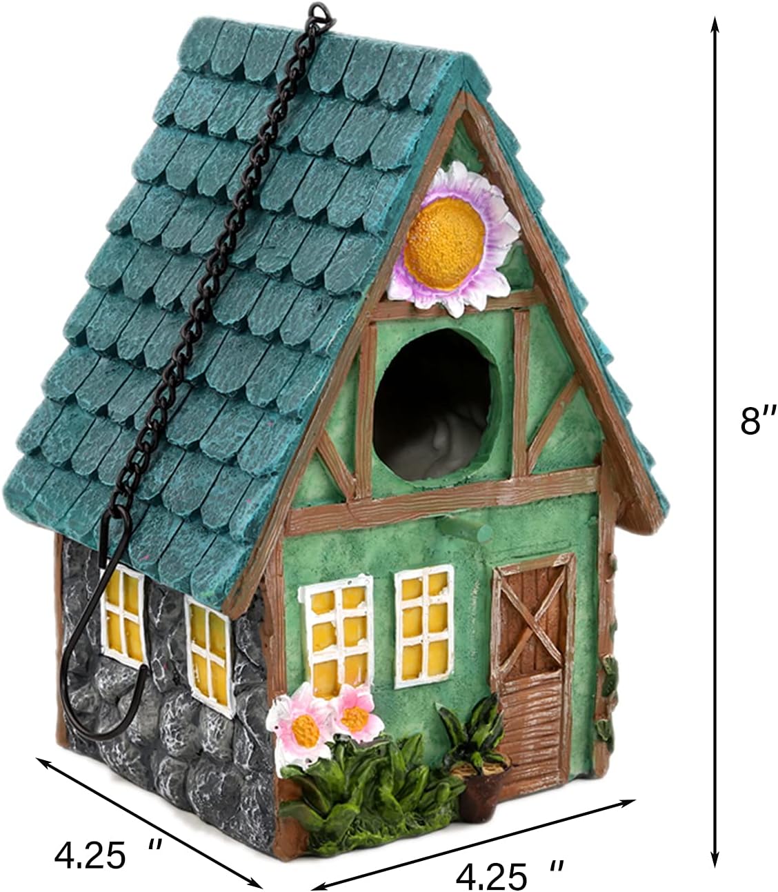 Bird House Indoor Outdoor for Hummingbird, Bluebird, Swallow, Wren, Robin - Small Houses Gifts for Bird Lovers