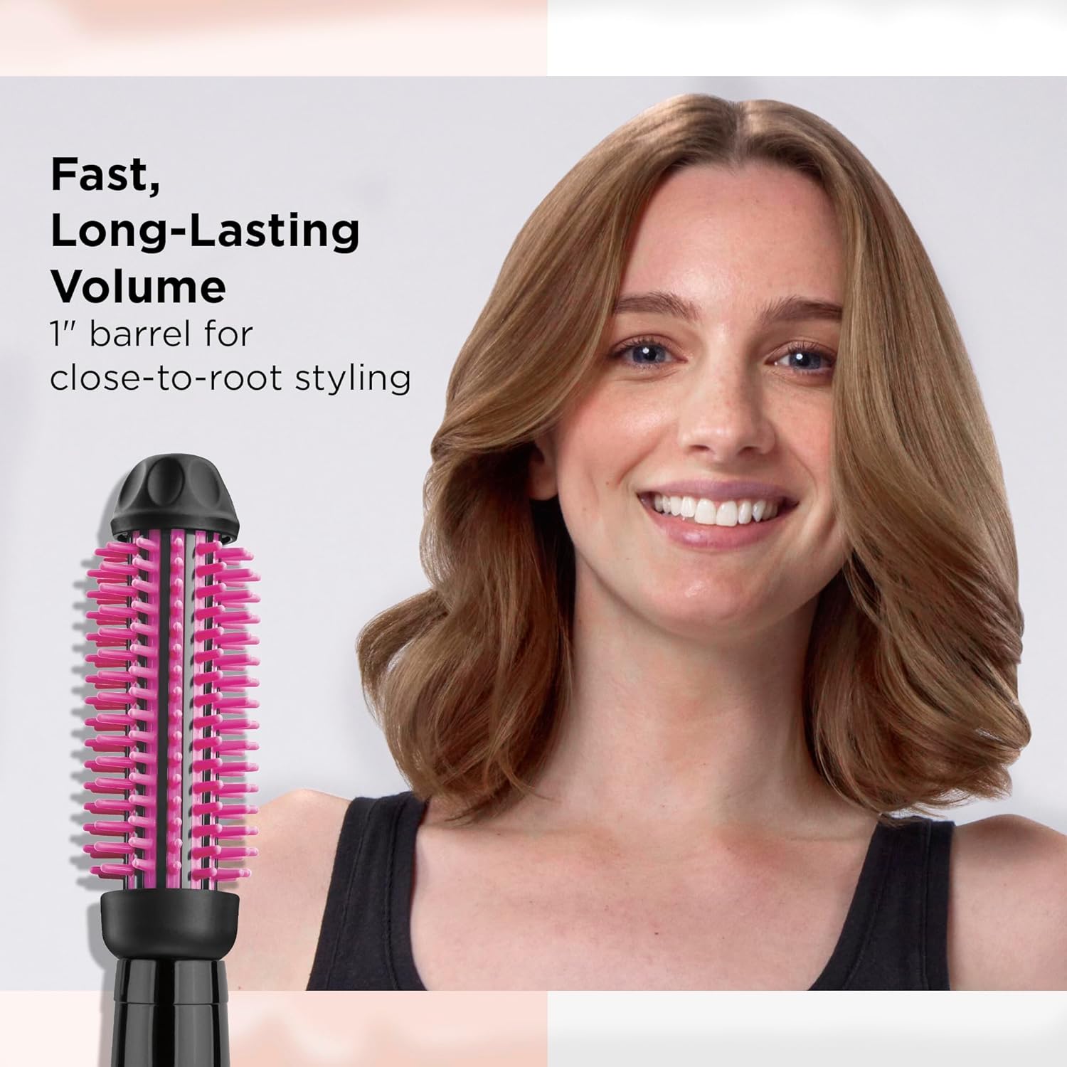 REVLON Silicone Bristle Heated Hair Styling Brush | Fast, Long Lasting