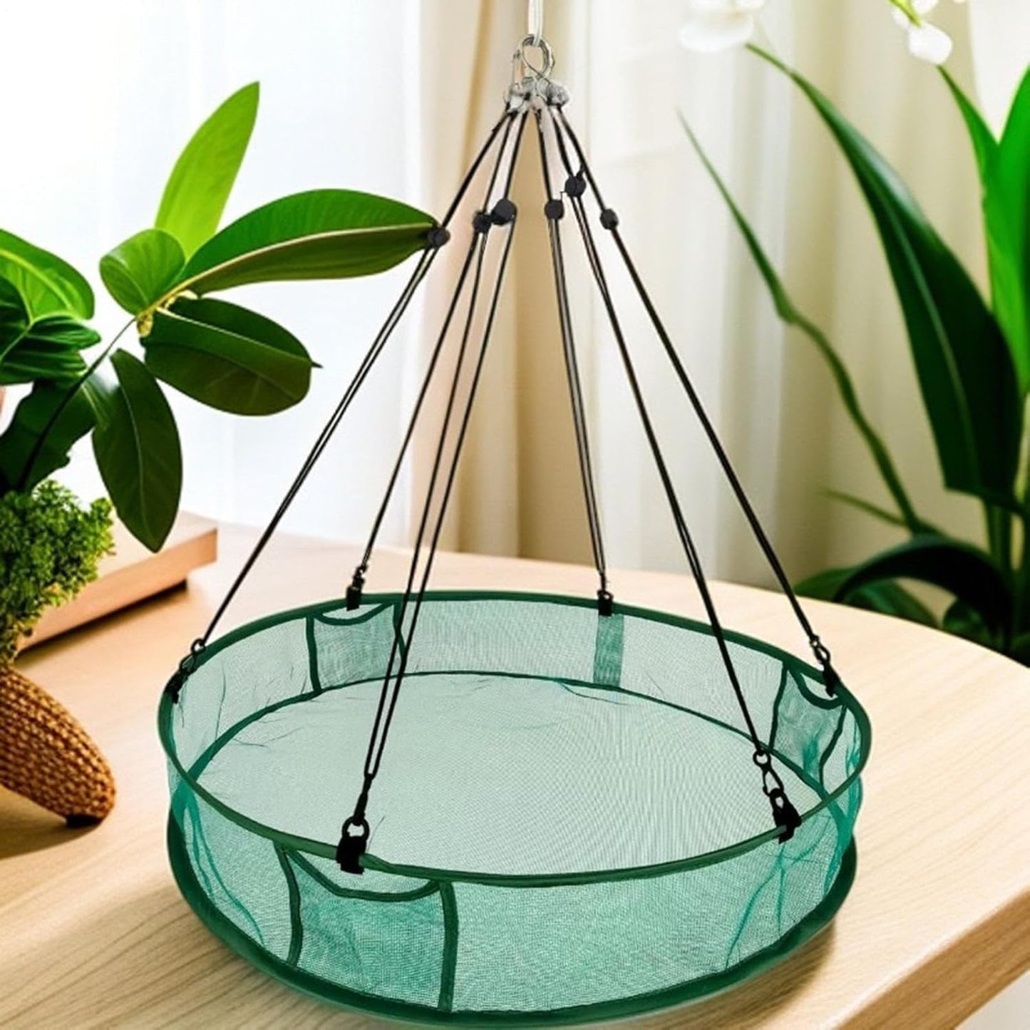 Bird Feeder 3 Pockets, Weatherproof Food Holder, Adjustable Hanger Outdoor Large Feeder, Material Durable Build, Hummingbird Chickadee Finch Accessory, Garden Yard Patio Porch Tree Balcony
