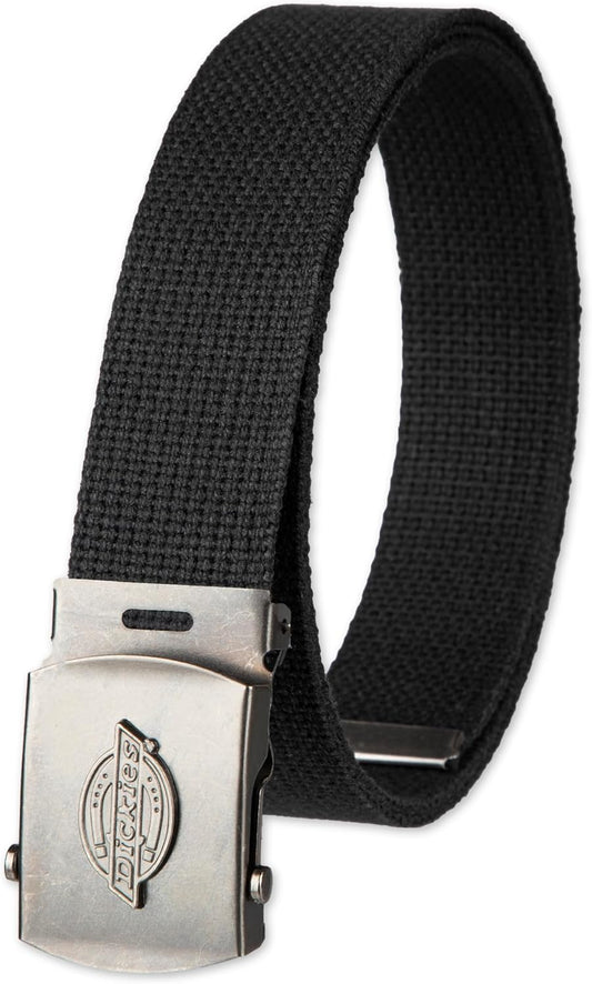 Dickies mens Fabric Web Plaque Logo Buckle Belt - One Size Cut-to-fit-
