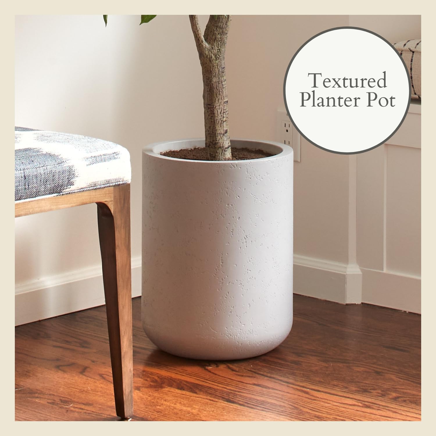 CG Hunter Faux Ficus Tree, Premium Artificial Indoor Plant Stands 6.5’