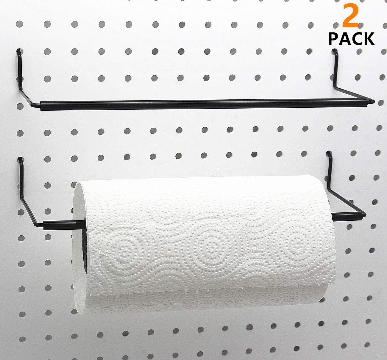 Paper Towel Holder for Pegboard, Extendable, Fit Any Standard Pegboard