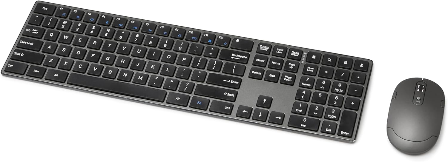 Amazon Basics Ultra Premium Wireless Keyboard and Mouse Combo, Recharg