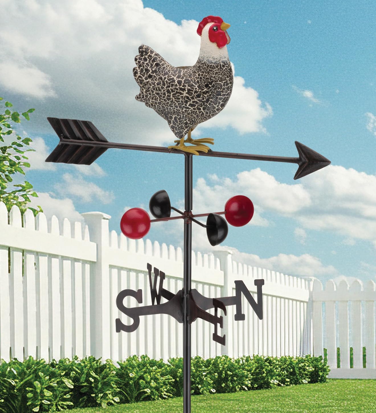 Regal Art & Gift Metal Weathervane Garden Stake - Decorative Handcrafted Outdoor Lawn & Patio Décor - Durable Weather-Resistant Design - Murray Rooster