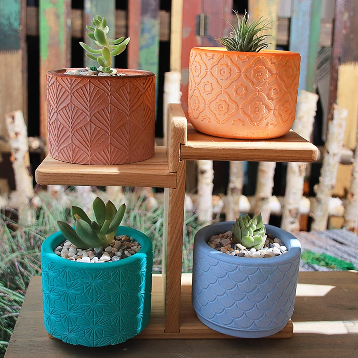Round Vintage Pattern Flower Pot Silicone Mold Concrete Succulent Planter Vase Mold Candle Pen Holder Plaster Epoxy Resin Cement Clay Mould