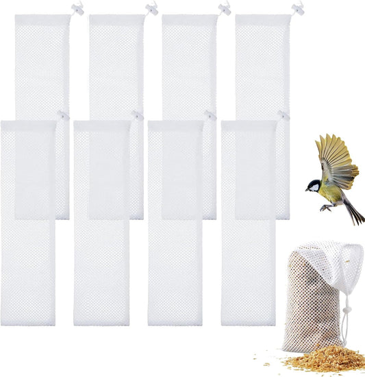 8 Pcs Finch Sock,Finch Sock Feeder,Feeders for Outside,Thistle Bird for Thistle Seed,Bird Food Supply Tools for Garden Yard Wild Feeding