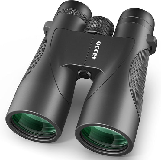 Occer 12x50 Bird Watching Binoculars for Adults - High Powered Binoculars with Clear Image - Easy Focus HD Binocular for Cruise Ship Hunting Travel Concert Stargazing Birthday Gift for Men