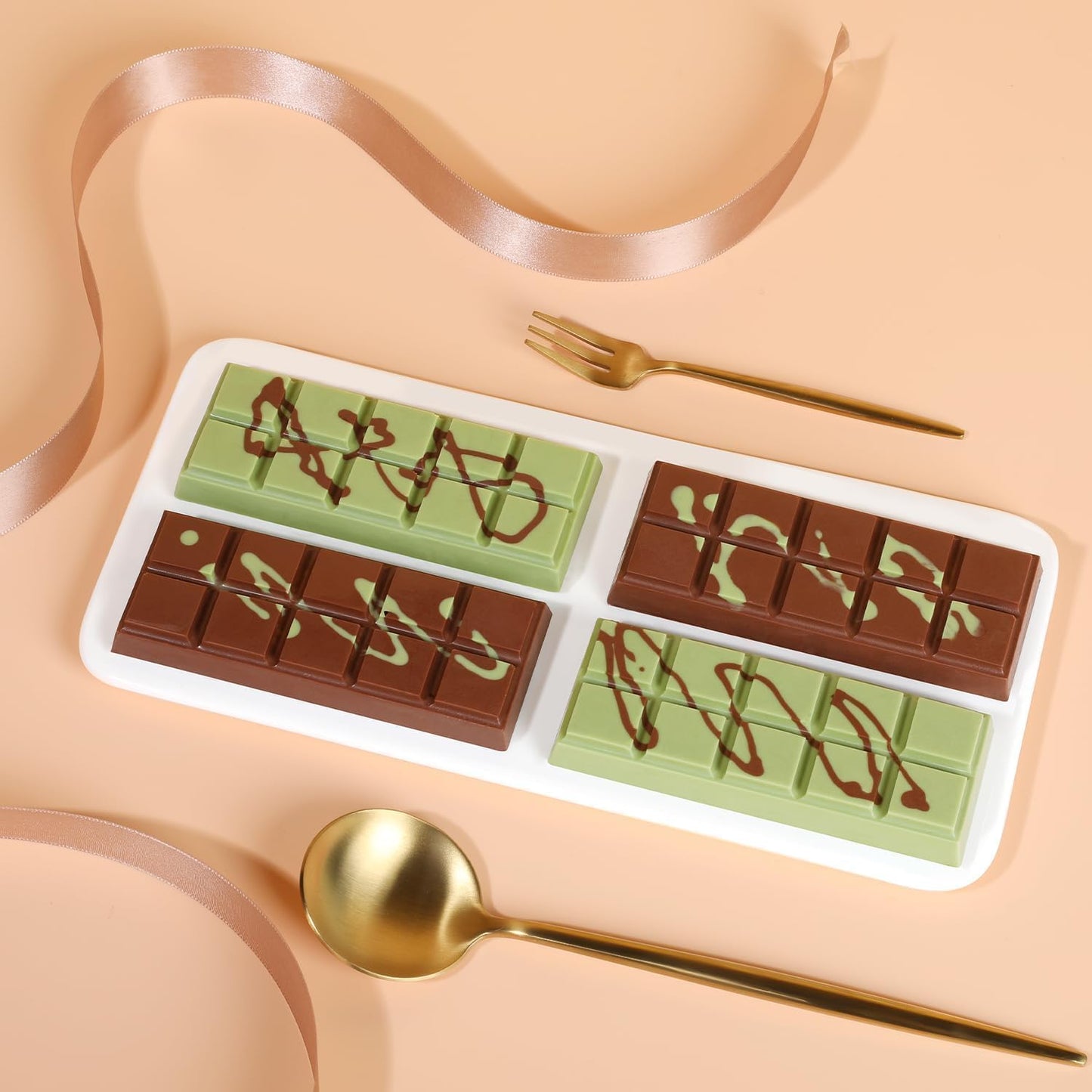 Chocolate Bar Mold - Non-Stick Chocolate Molds, Food Grade Silicone De