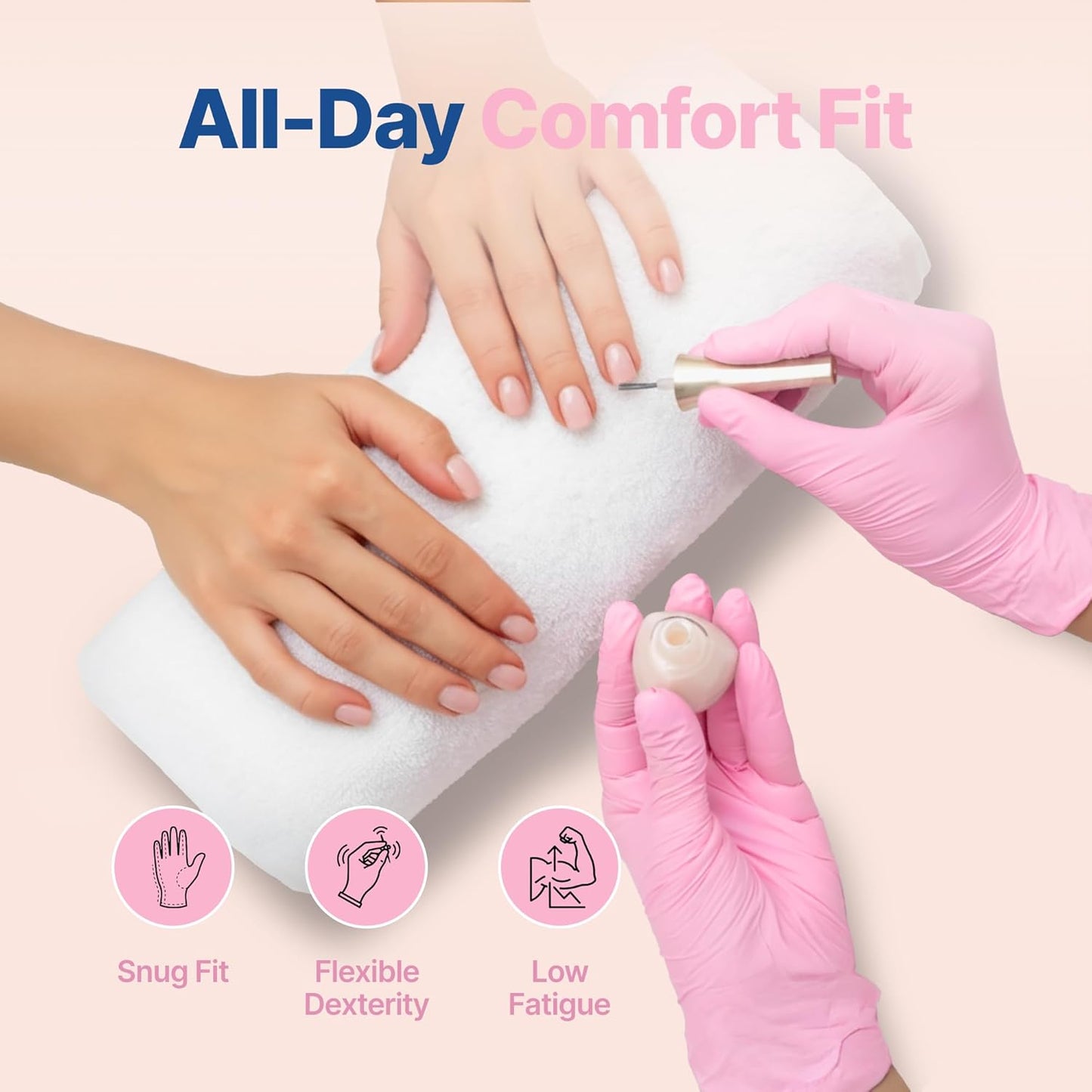 Schneider Nitrile Exam Gloves, 4-mil Medical Gloves Disposable Latex F
