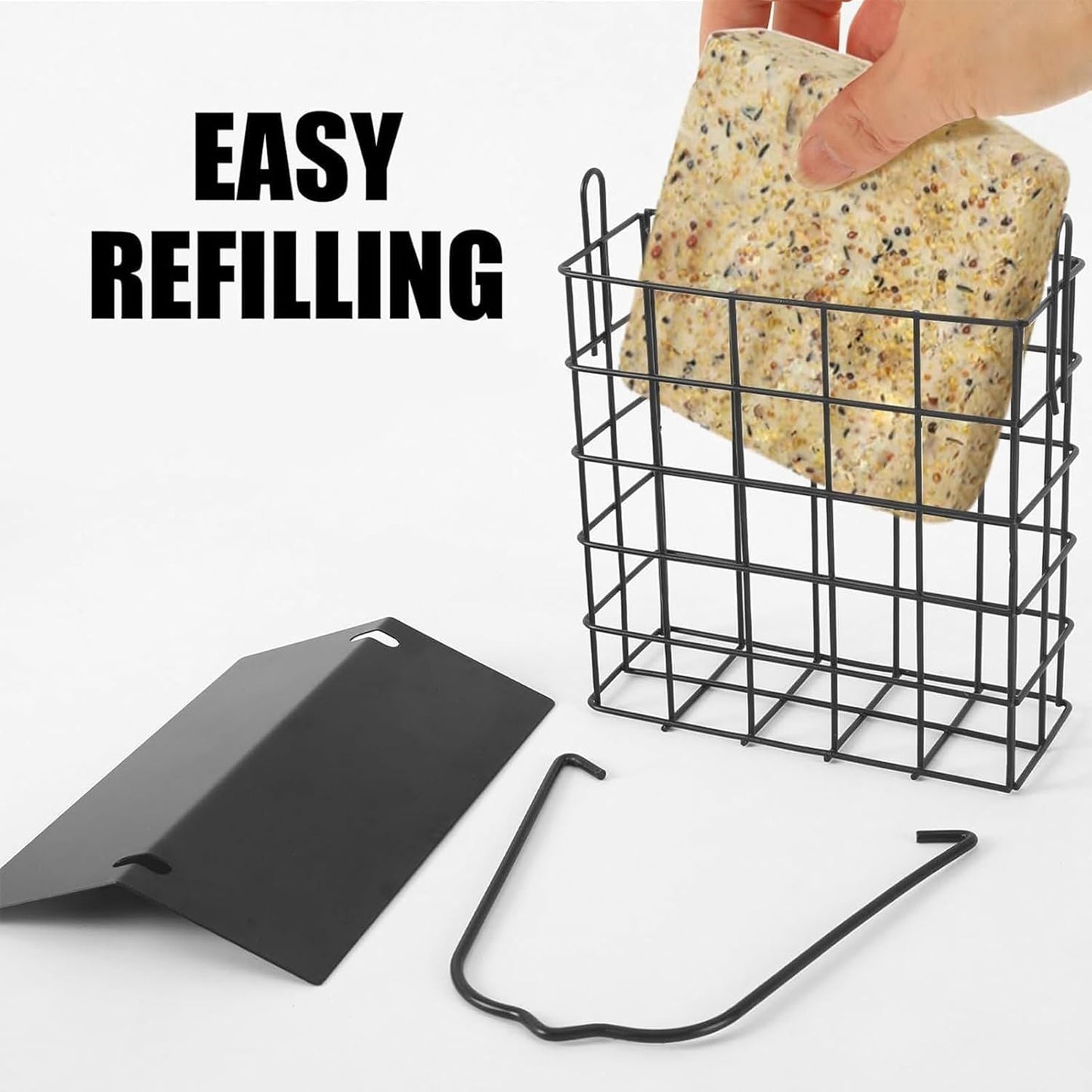 Bird Feeder | Metal Hummingbird Food Holder,Weatherproof Bird Food Rack - for Garden Backyard Balcony Apartment Fence Porch Patio Outdoor