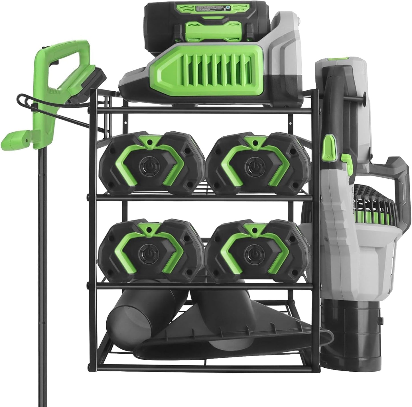 Power Tool Organizer Wall Mount - Lawn Weed Eater Rack Hanger Power Tool Heavy Duty Holder for Ego Leaf Blower and Weed Eater, 2-in-1, Only Shelf