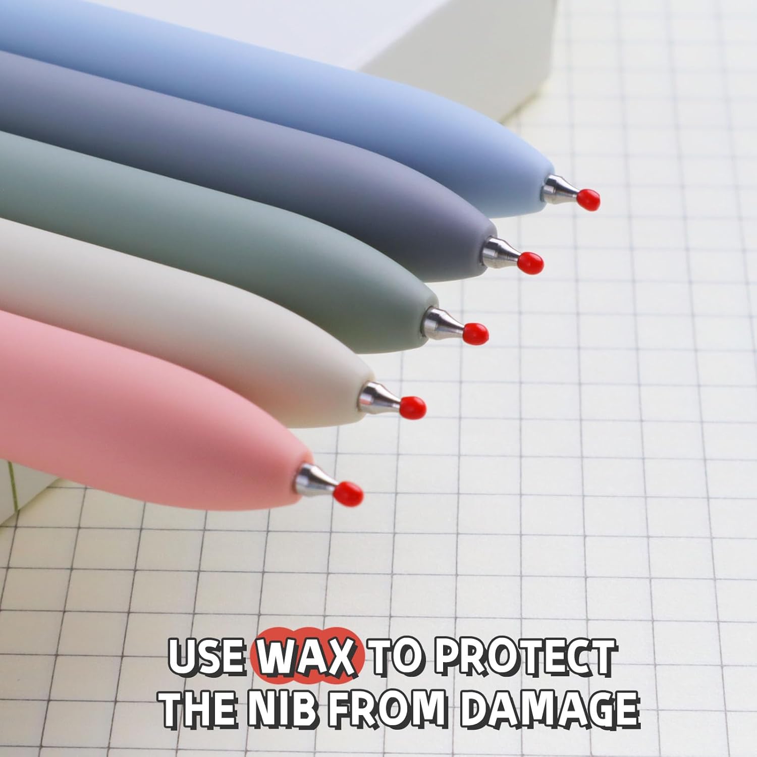 Gel Pens, 5 Pcs 0.5mm Black Ink Pens Fine Point Smooth Writing Pens, H
