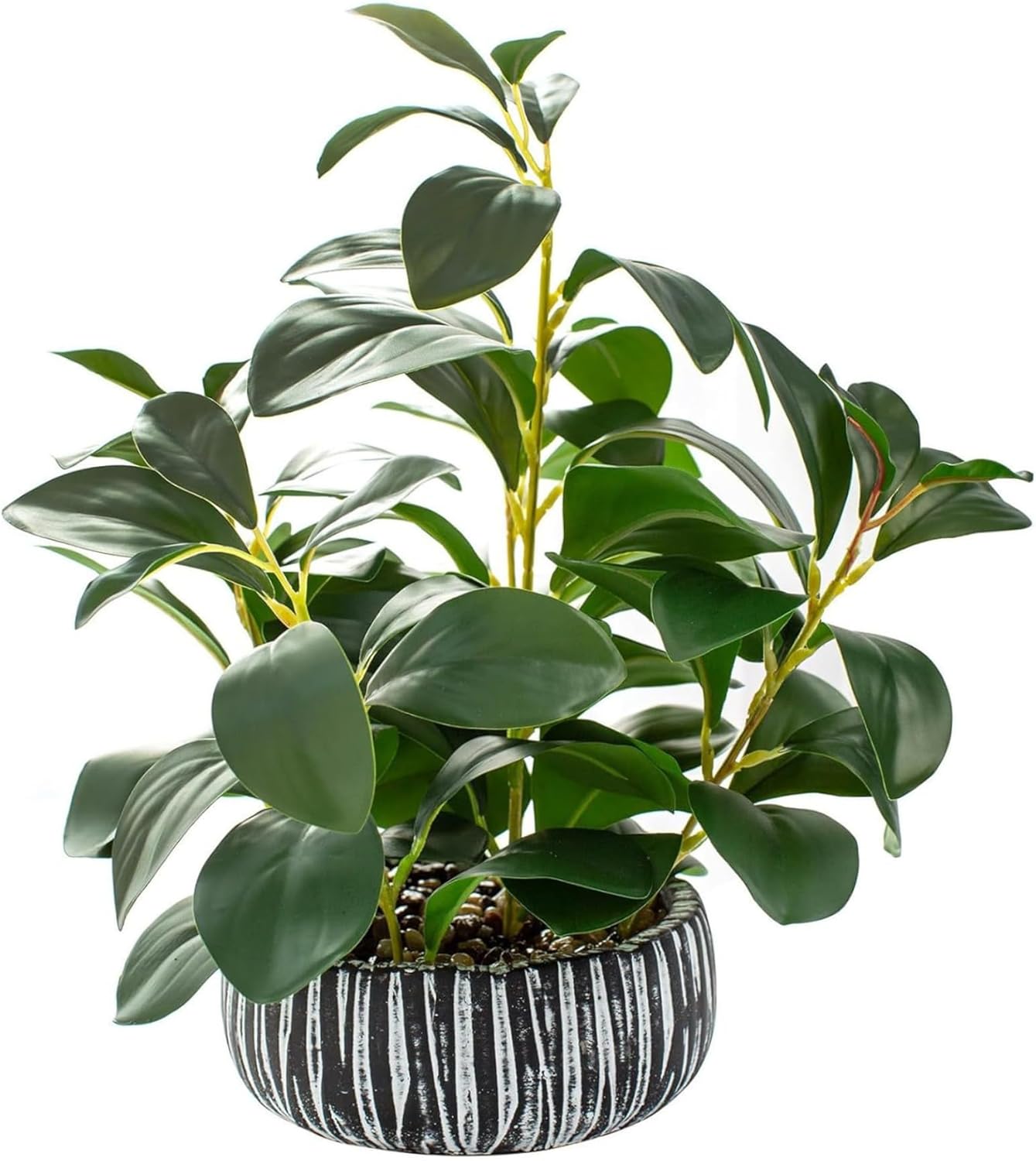 Small Artificial Plants in Pots Realistic Faux Green Vine Plant in Cement Planter for Indoor Home Desk Decor Office Bedroom Bathroom Artificial Plants Indoor, Faux, Small