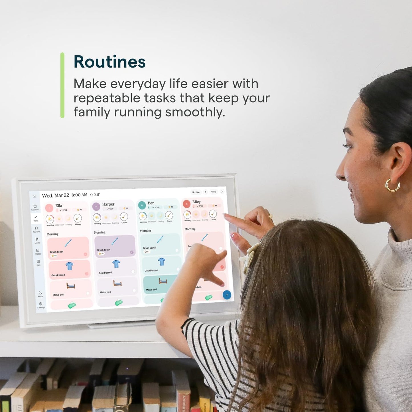 Skylight Calendar: 15-inch Wall Planner Digital Calendar & Chore Chart