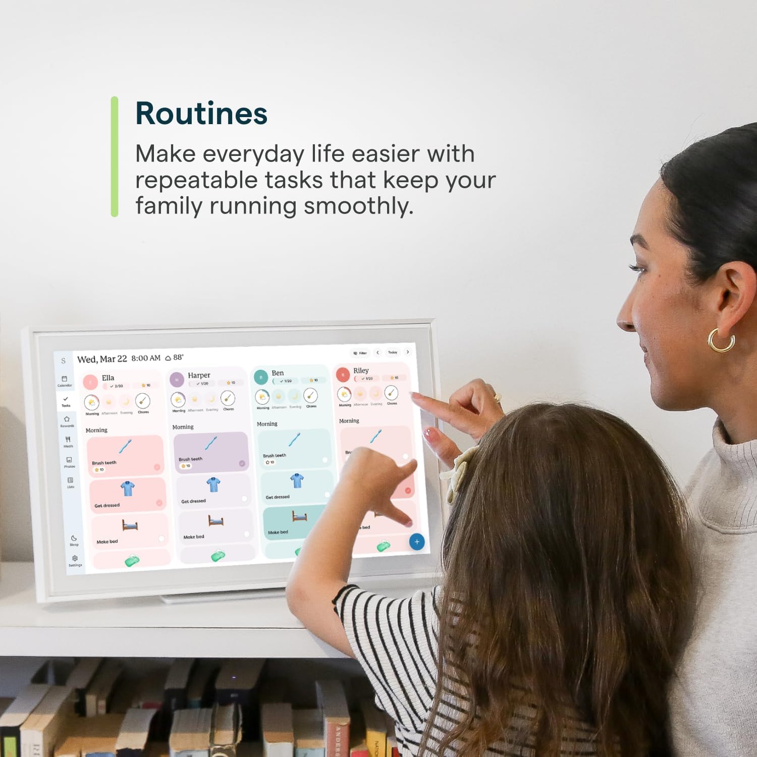 Skylight Calendar: 15-inch Wall Planner Digital Calendar & Chore Chart