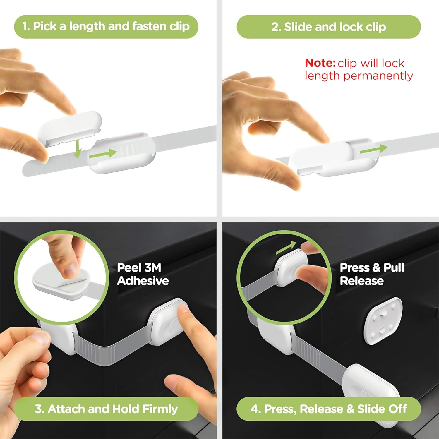 Baby Proofing Child Safety Locks (12 Pack) by Skyla Homes - The Safest