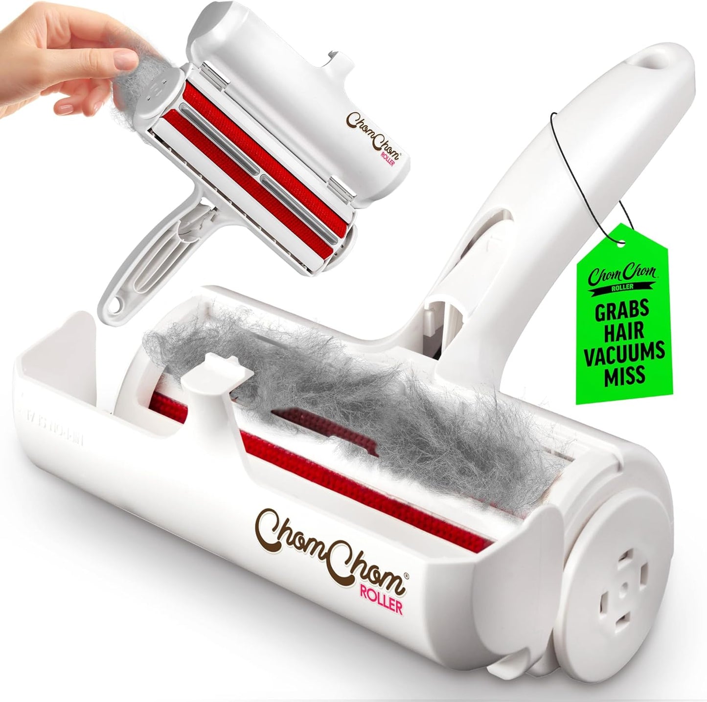 ChomChom Roller Pet Hair Remover – Original Size Reusable Lint Roller 