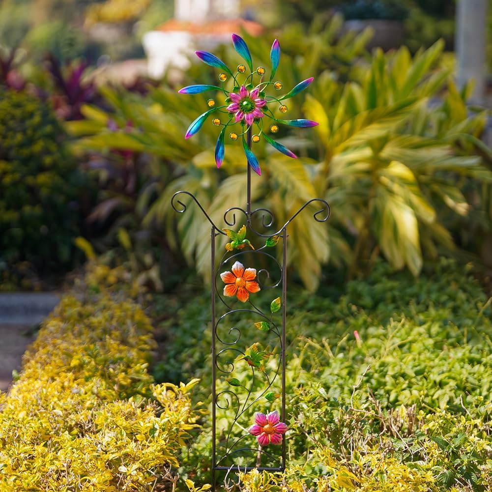 DREAMYSOUL Wind Spinner Outdoor, Wind Sculpture & Weathervane with Dec