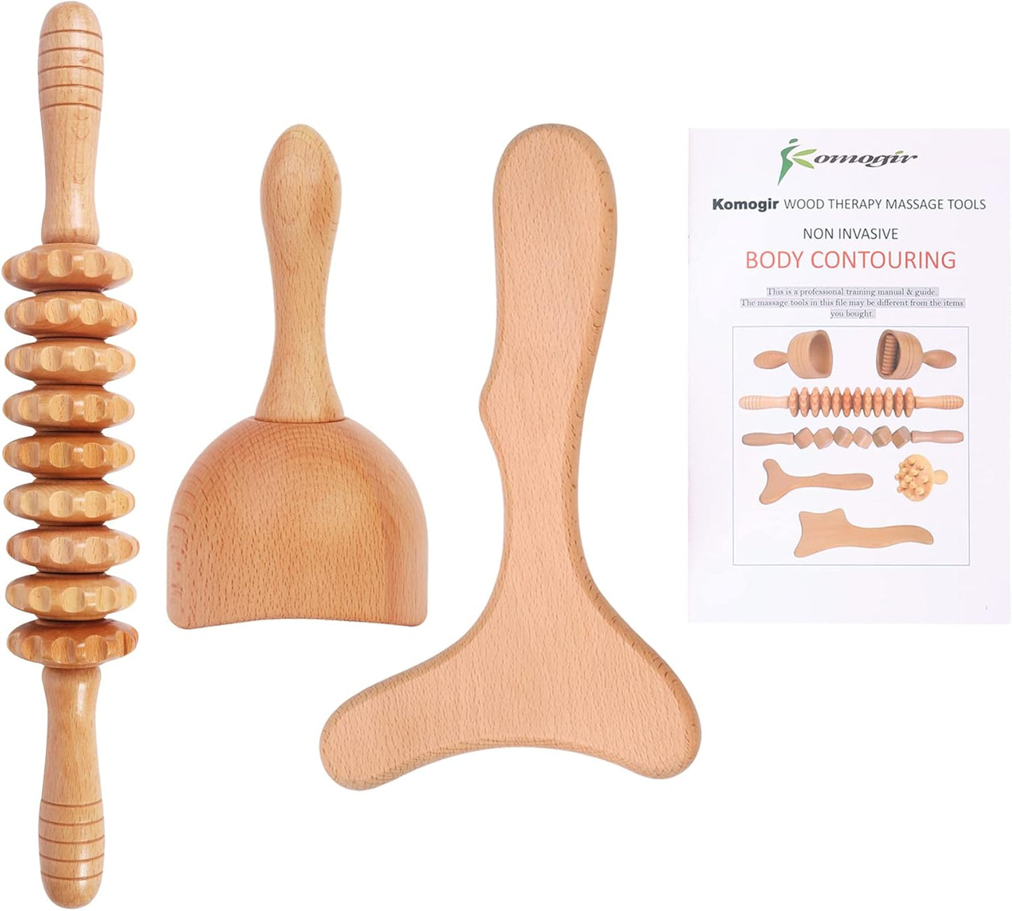 3-in-1 Wood Therapy Massage Tools Lymphatic Drainage Massager Wooden M